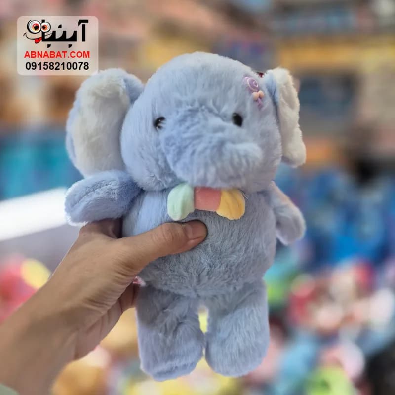 عروسک فیل دونده اورجینال آبی 25 سانتی کد 1445 — تصویر ۲