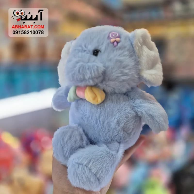 عروسک فیل دونده اورجینال آبی 25 سانتی کد 1445 — تصویر ۳