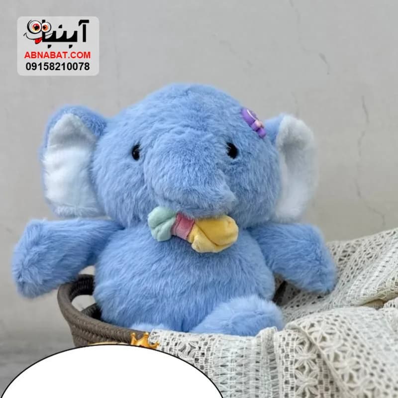 عروسک فیل دونده اورجینال آبی 25 سانتی کد 1445