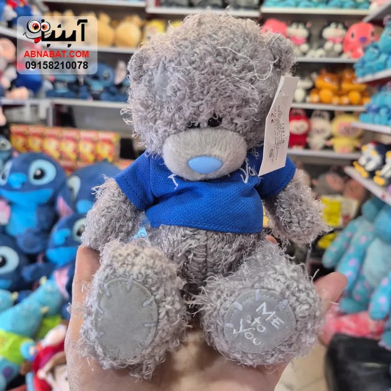 عروسک خرس می تو یو اورجینال طوسی 15 سانتی کد 1444 — تصویر ۲