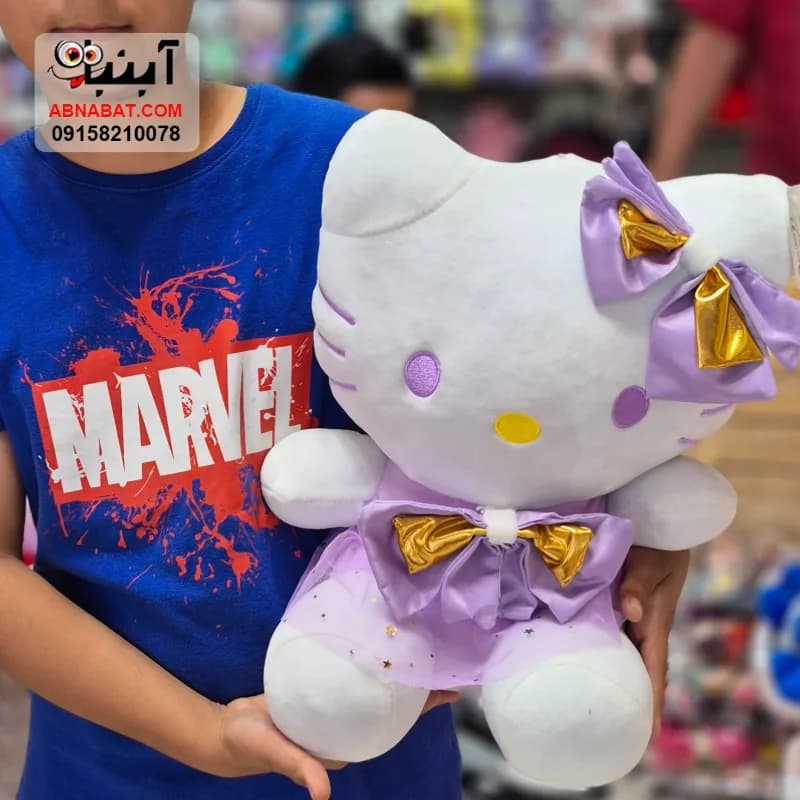 عروسک کیتی پتودار سفید 45 سانتی کد 1434 — تصویر ۴