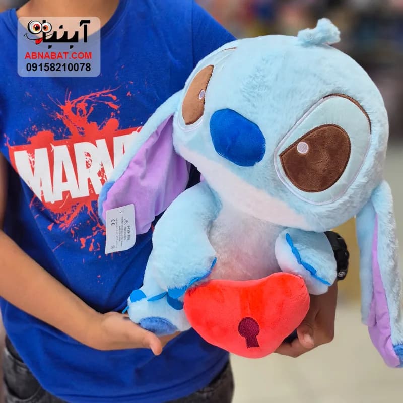 عروسک استیچ پتودار آبی 50 سانتی کد 1433 — تصویر ۲