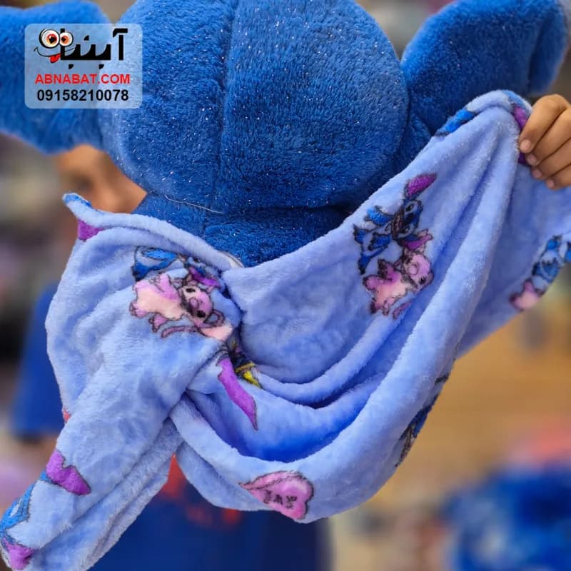 عروسک استیچ پتودار اکلیلی آبی 50 سانتی کد 1431 — تصویر ۴