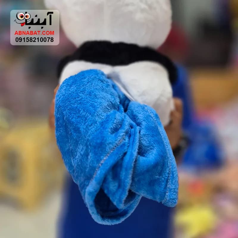 عروسک پاندا پتودار سفید 50 سانتی کد 1430 — تصویر ۳