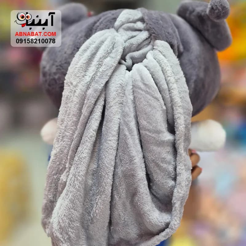 عروسک کرومی پتودار طوسی 50 سانتی کد 1428 — تصویر ۴