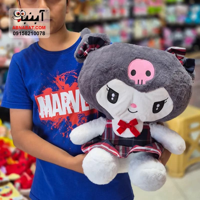 عروسک کرومی پتودار طوسی 50 سانتی کد 1428 — تصویر ۲