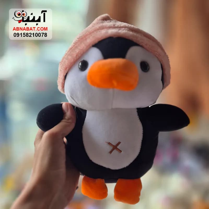عروسک پنگوئن مشکی 28 سانتی کد 1424