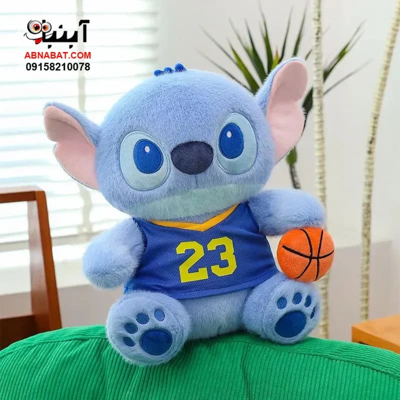 عروسک استیچ ورزشی آبی 25 سانتی کد 1376
