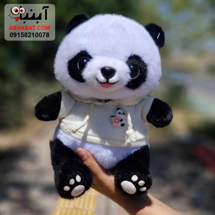 عروسک پاندا اورجینال هودی دار 30سانتی کد1362 — تصویر ۲