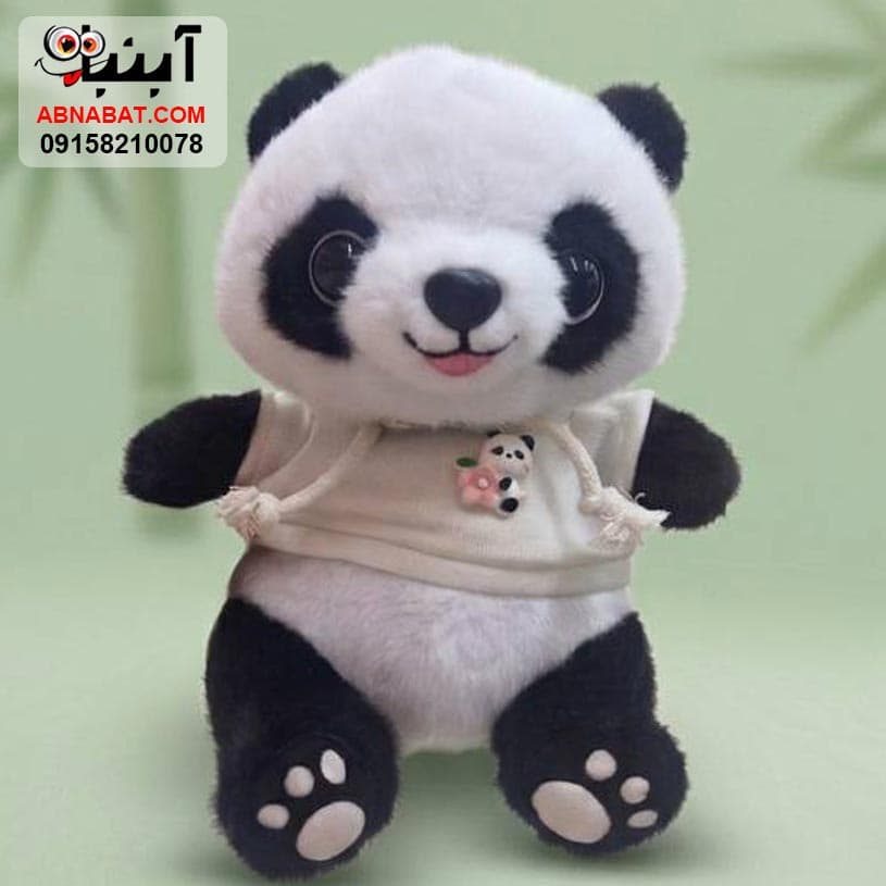 عروسک پاندا اورجینال هودی دار 30سانتی کد1362