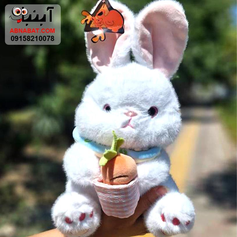 عروسک خرگوش سبد به دست 35سانتی کد1353 — تصویر ۳
