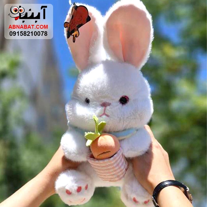 عروسک خرگوش سبد به دست 35سانتی کد1353 — تصویر ۲