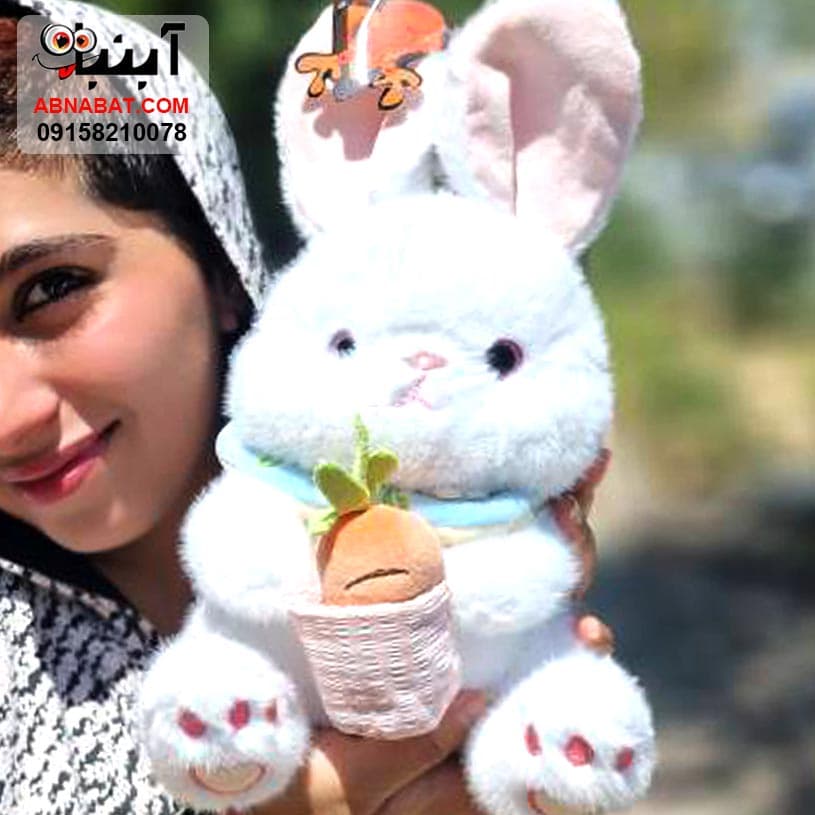 عروسک خرگوش سبد به دست 35سانتی کد1353 — تصویر ۴