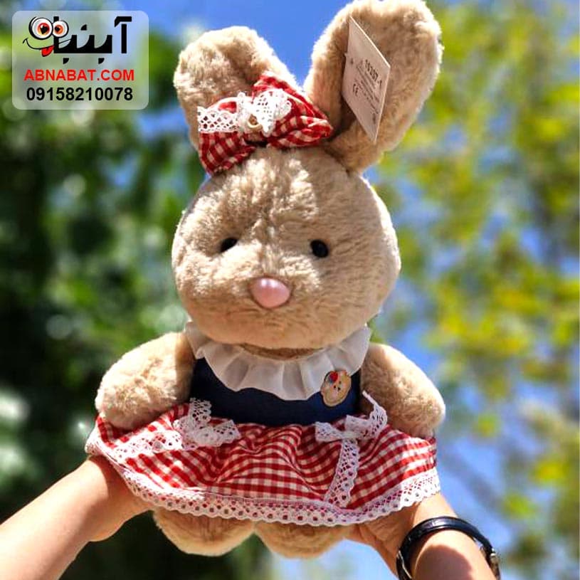 عروسک خرگوش دامن قرمز35سانتی کد1352 — تصویر ۴
