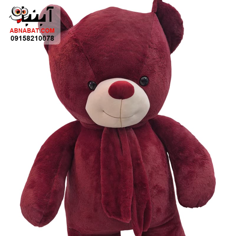 عروسک خرس زرشکی 170 سانت کد 1322 – Bear doll — تصویر ۲