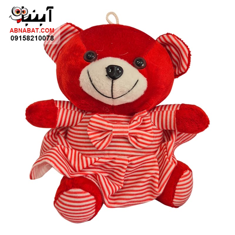 پک 5 عددی عروسک خرس کراواتی 18 سانت کد 1318 – Bear doll with tie — تصویر ۵