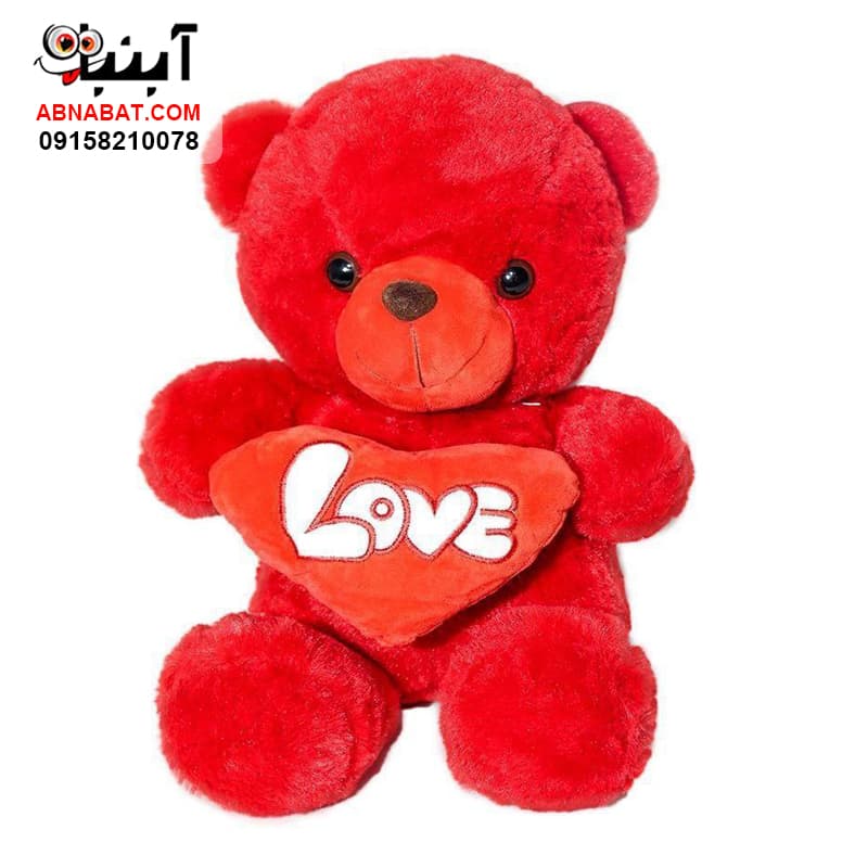 عروسک خرس قلب به دست قرمز 35 سانت کد 1288 – Bear doll