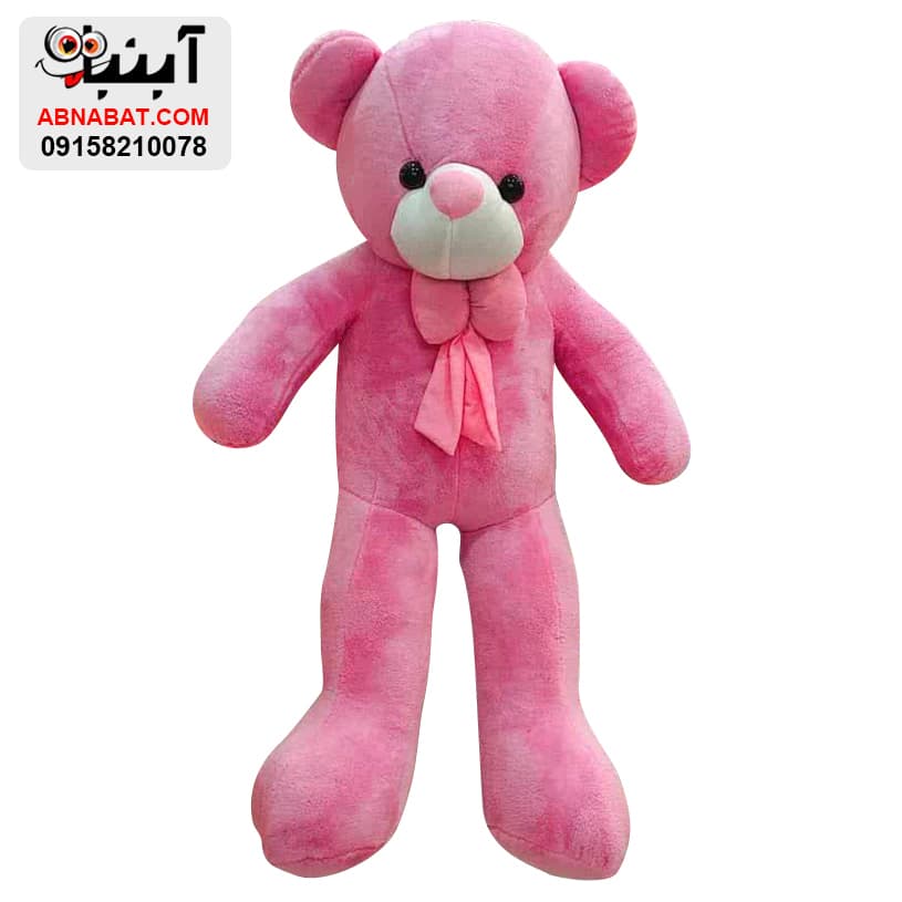 عروسک خرس پاپیون دار با رنگبندی 140 سانت کد 1255 — تصویر ۳