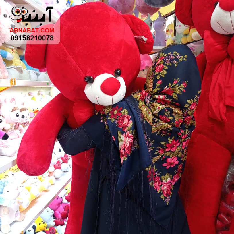عروسک خرس قرمز 140 سانت کد 1253