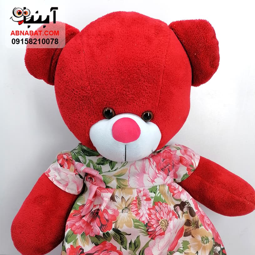 عروسک خرس قرمز ولنتاین 120 سانتی کد 1247 — تصویر ۳