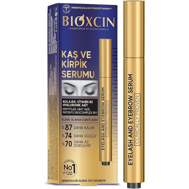 سرم تقویت کننده و ضد ریزش مژه و ابرو بیوکسین حاوی کلاژن و هیالورونیک اسید