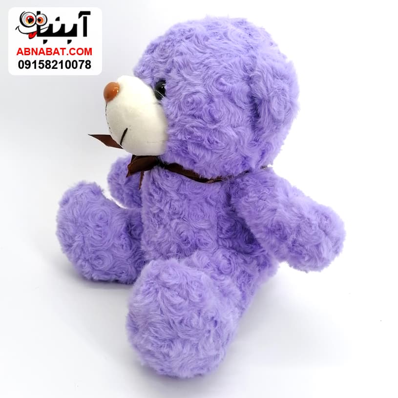عروسک خرس پاپیون دار 20 سانت کد 1220 — تصویر ۴