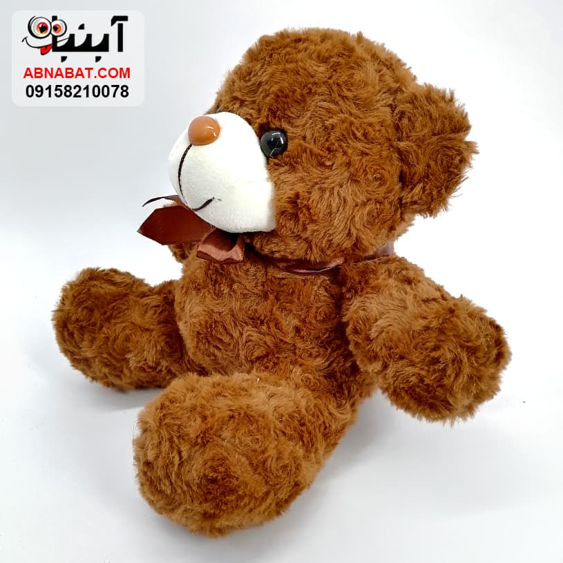 عروسک خرس پاپیون دار 20 سانت کد 1220 — تصویر ۶