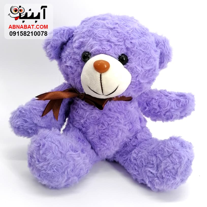 عروسک خرس پاپیون دار 20 سانت کد 1220 — تصویر ۵