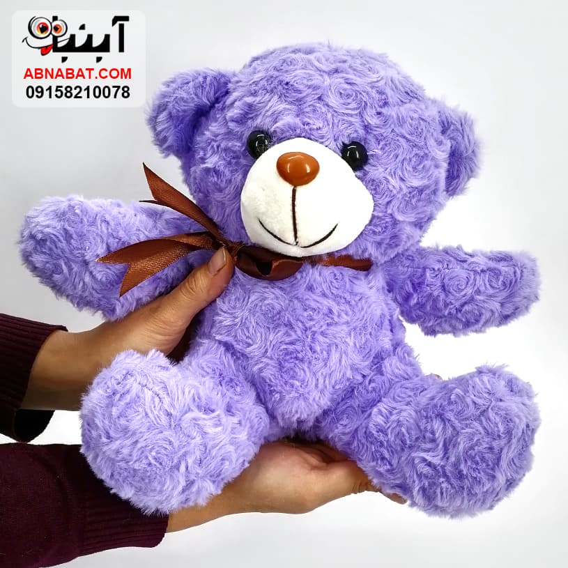 عروسک خرس پاپیون دار 20 سانت کد 1220 — تصویر ۳