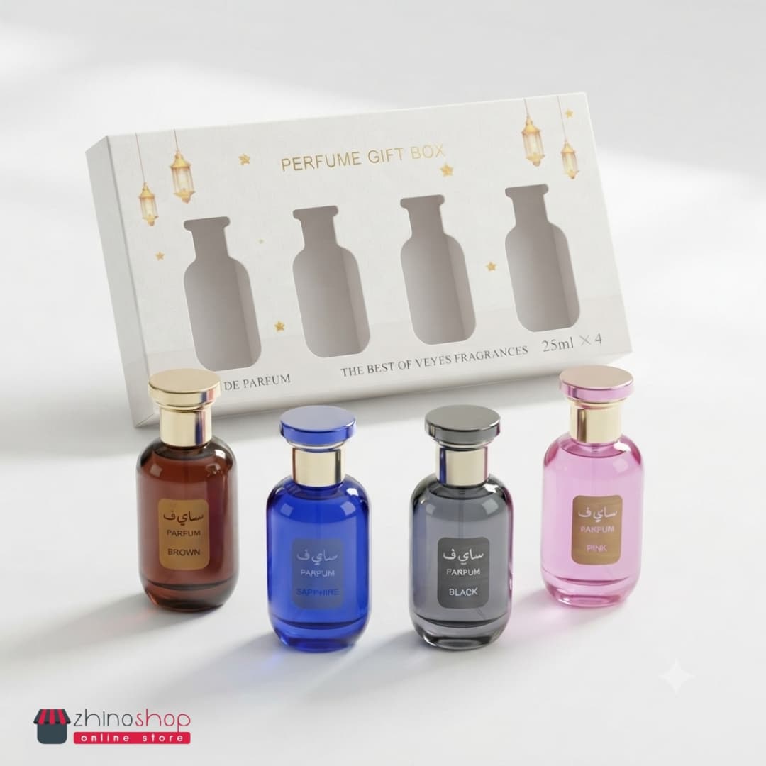 پک ادکلن مینیاتوری 4 عددی ویز (Veyes Perfume Gift Box) | مجموعه ادوپرفیوم ۲۵ میل × 4