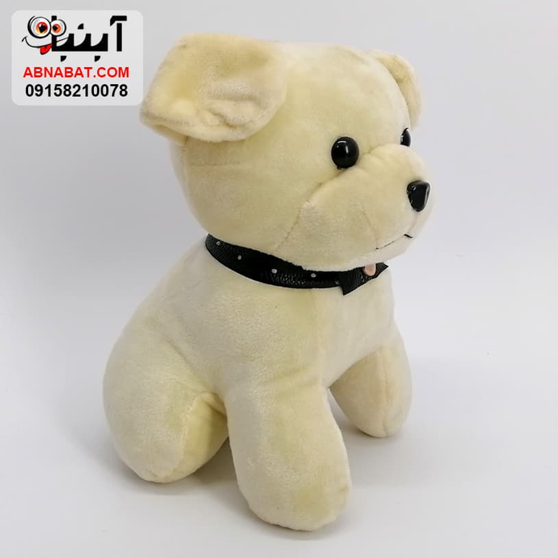 عروسک سگ خالخالی و تک رنگ 25 سانت کد 1195 — تصویر ۲