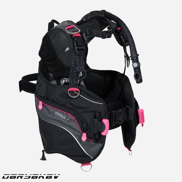 جلیقه تعادل غواصی زنانه آکوالانگ مدل Pro HD Black Pink — تصویر ۳