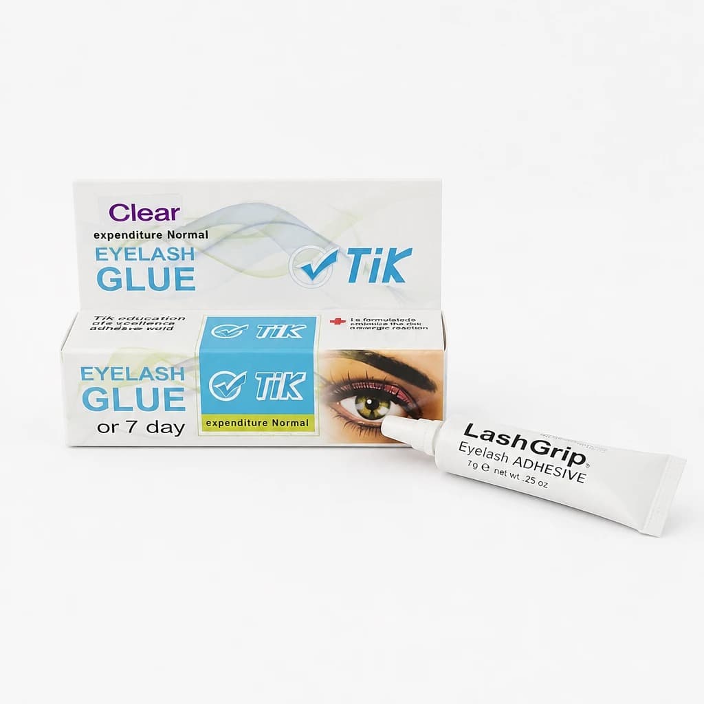 چسب مژه موقت تیوپی سفید( بیرنگ)برند TIK با دوام