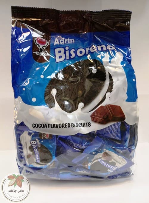 بیسکویت کرمدار بیس اورنو کاکائویی 450گرمی آدرین