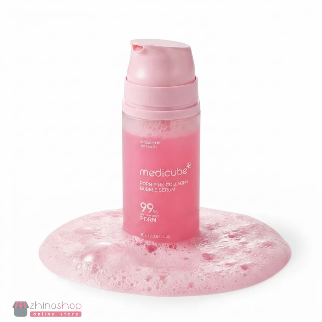 سرم حبابی کلاژن PDRN صورتی مدی کیوب 95ml — تصویر ۲