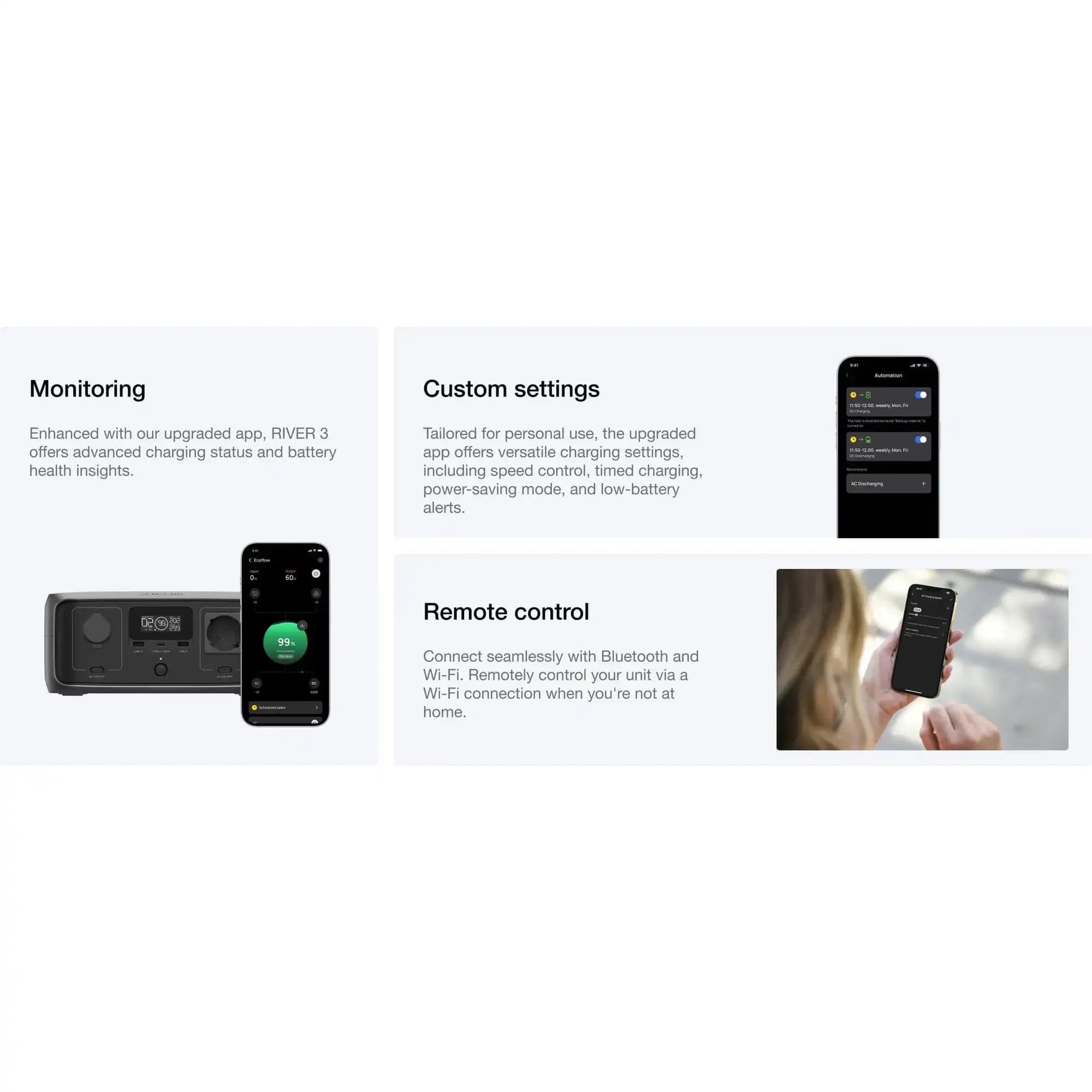 پاور استیشن اکوفلو 300 وات ظرفیت 245 وات ساعت مدل RIVER 3 UPS — تصویر ۷