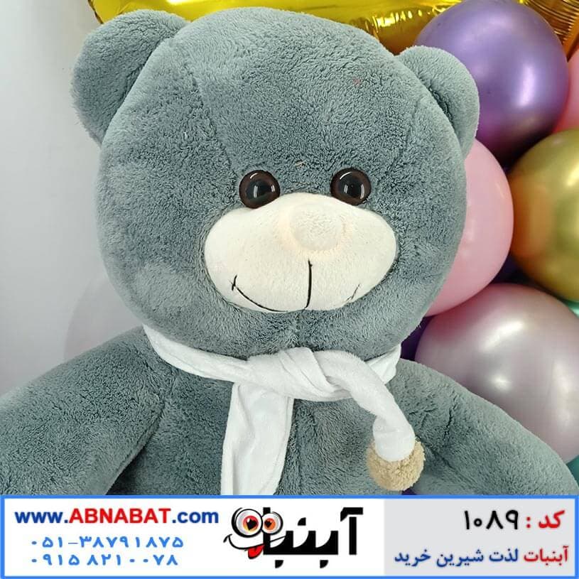 عروسک خرسی فیلی(طوسی) 70 سانت-کد1089 — تصویر ۲