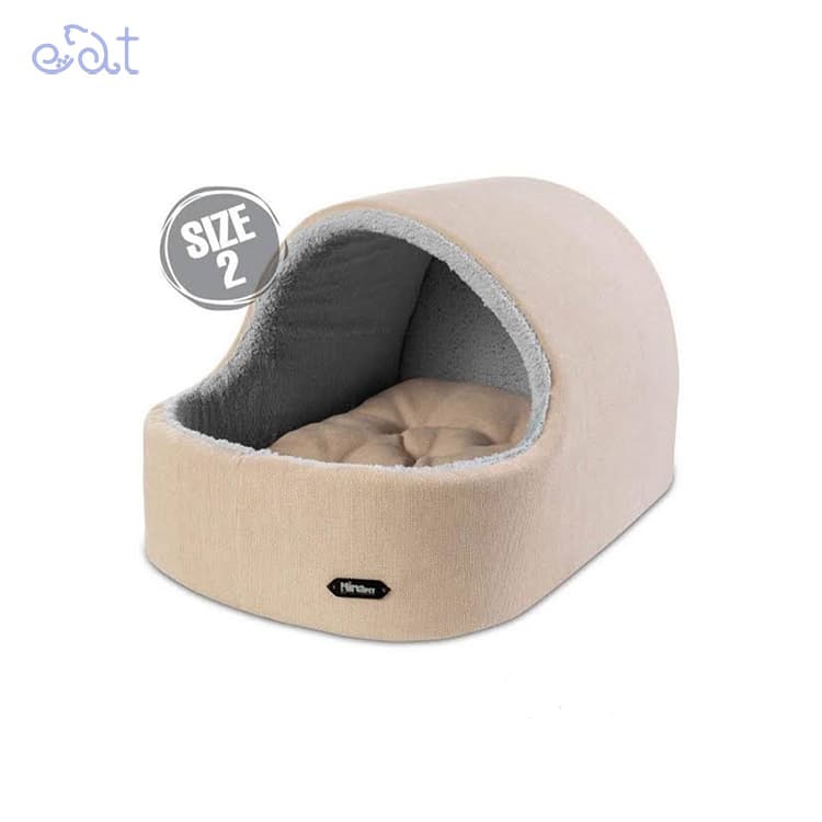 جای خواب سگ و گربه مدل لانه بیفو برند نیناپت NinaPet (رنگ کرم سایز 2)
