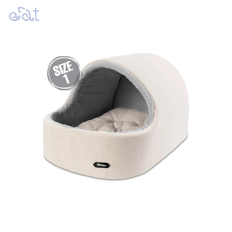 جای خواب سگ و گربه مدل لانه بیفو برند نیناپت NinaPet (رنگ سفید سایز 1)