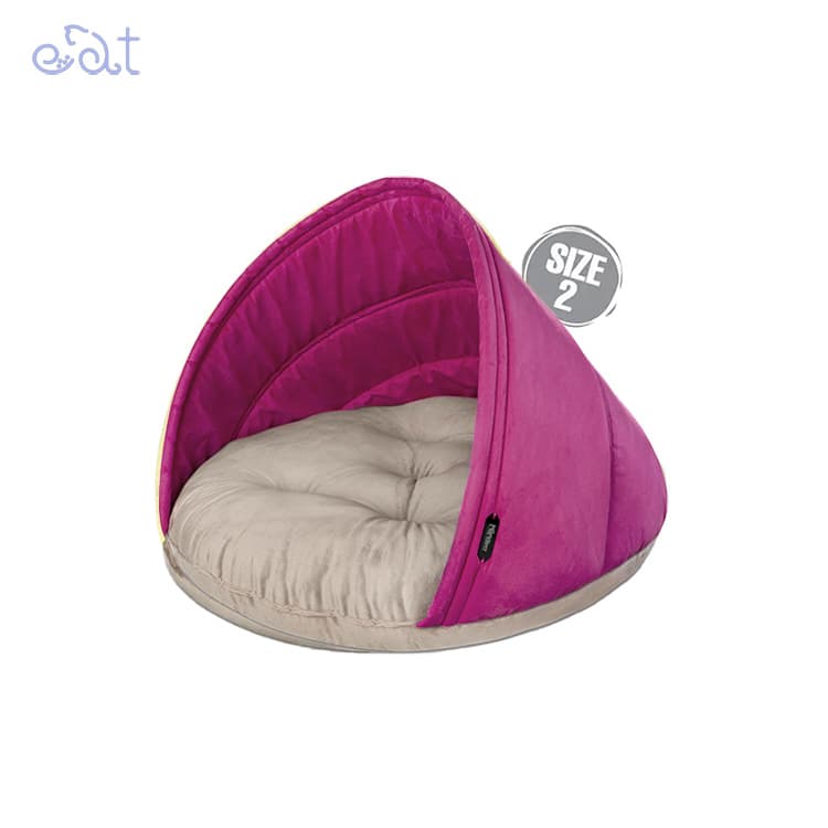 جای خواب سگ و گربه مدل گرد برند نیناپت NinaPet (رنگ بنفش کمرنگ سایز 2)