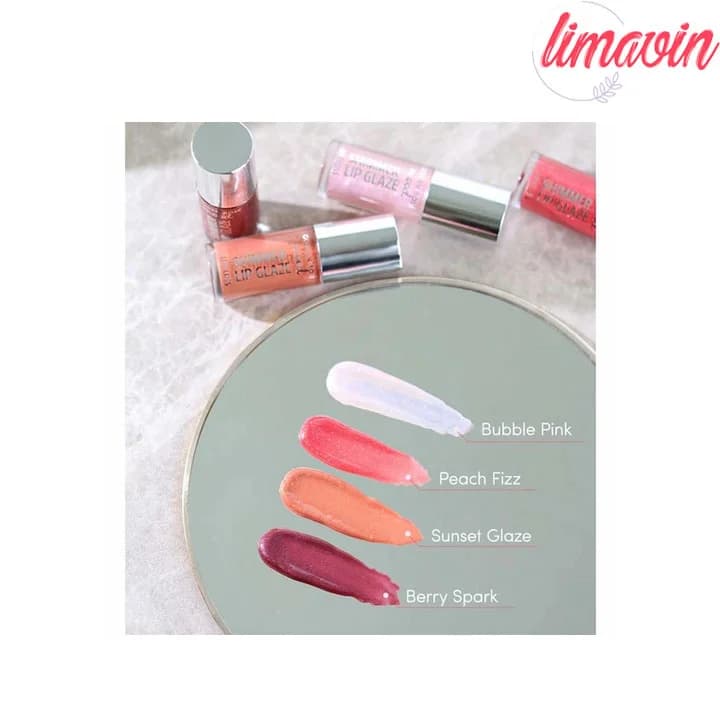 لیپ گلاس Shimmer Glaze گلدن رز — تصویر ۵