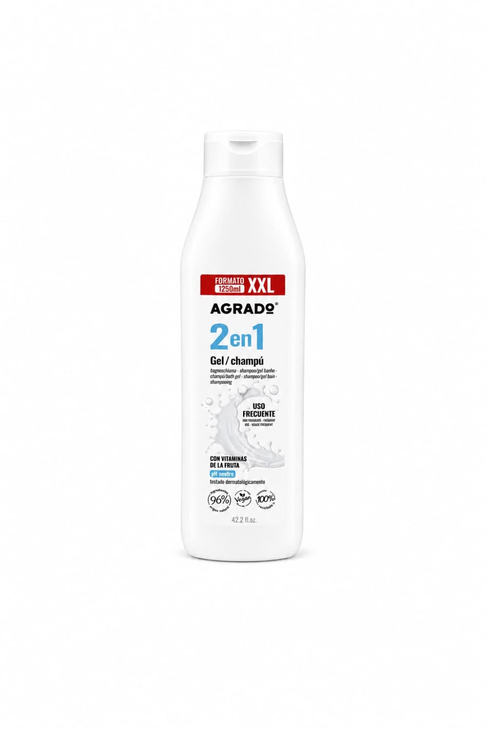 شامپو سر و بدن ۲ در ۱ آگرادو (Agrado 2 in 1 Gel & Shampoo) حجم 1250 میلی‌لیتر