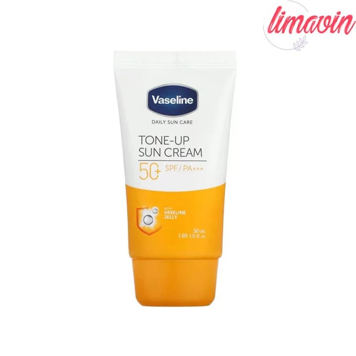 کرم ضد آفتاب بدون رنگ وازلین SPF 50 مدل tone up ‌مناسب انواع پوست حجم 50 میلی‌لیتر — تصویر ۲