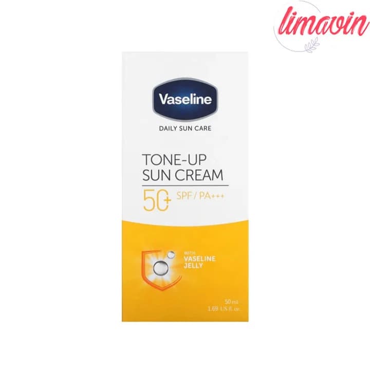 کرم ضد آفتاب بدون رنگ وازلین SPF 50 مدل tone up ‌مناسب انواع پوست حجم 50 میلی‌لیتر — تصویر ۳