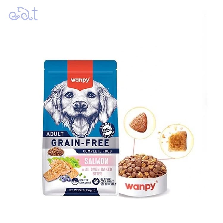 غذای خشک سگ ونپی با طعم ماهی سالمون مدل Wanpy Dog Dry Food Salmon وزن 1.5 کیلوگرم — تصویر ۳