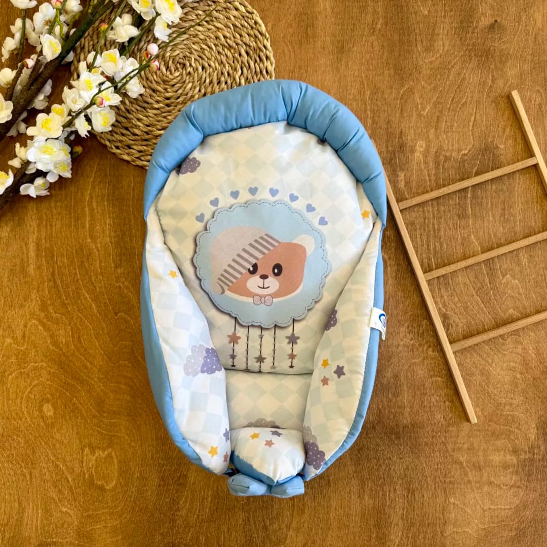قنداق سوئیسی آبی تیره – آغوشی نوزاد کد 4295 — تصویر ۷