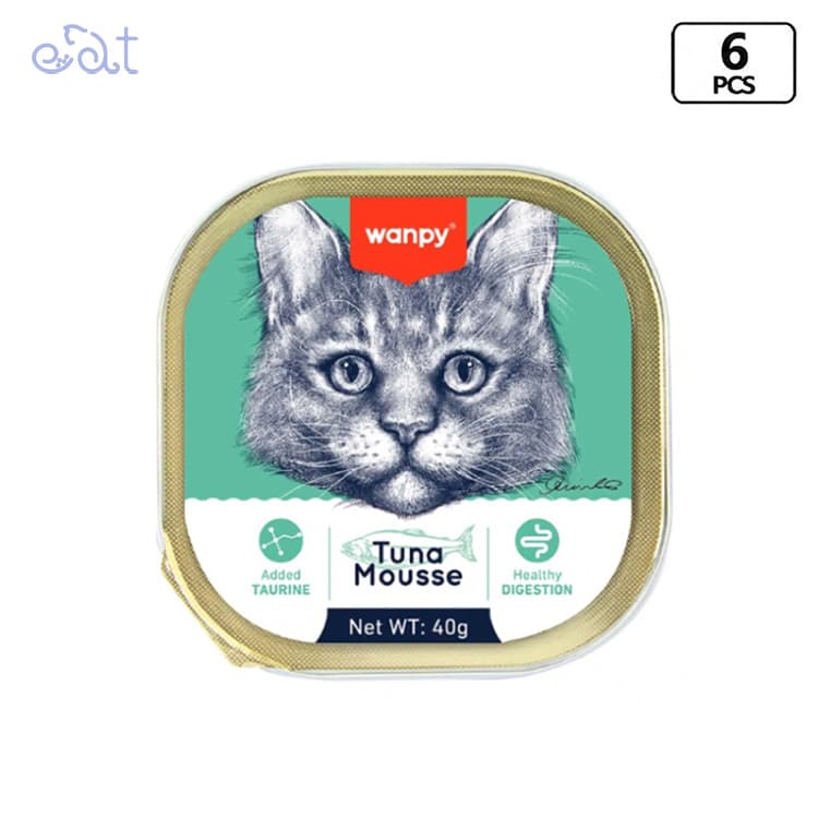 ووم گربه ونپی با طعم ماهی تن مدل Wanpy Mousse Tuna وزن 40 گرم (بسته 6 عددی)