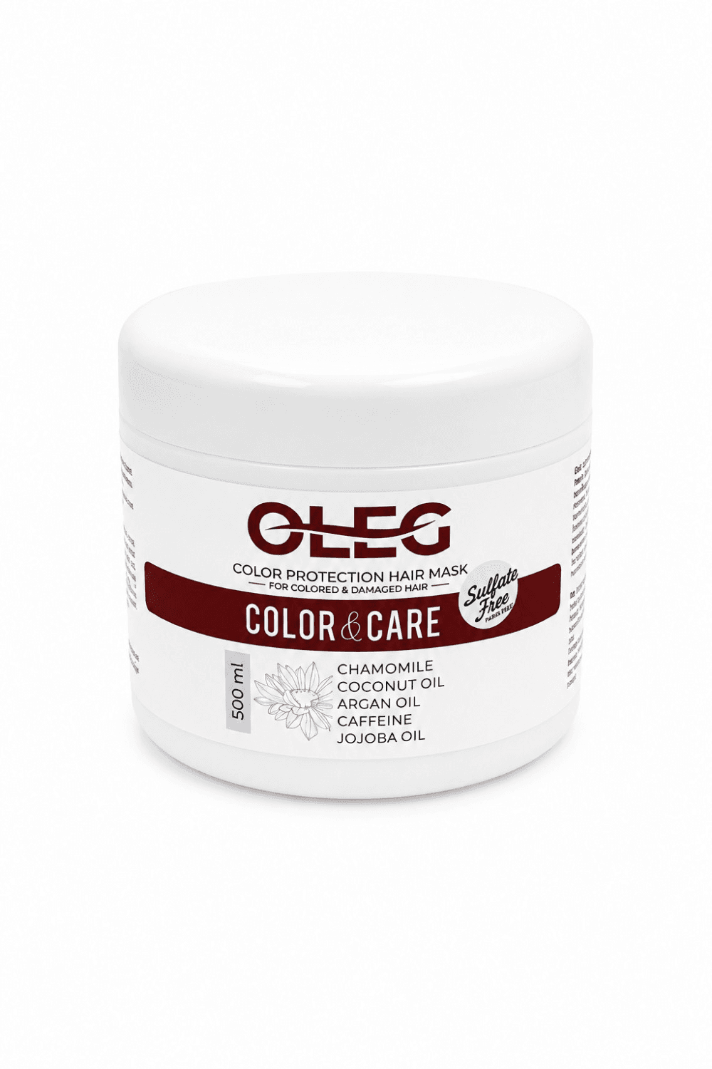 ماسک مو اولگ مدل Color & Care بدون سولفات حجم ۵۰۰ میلی‌لیتر