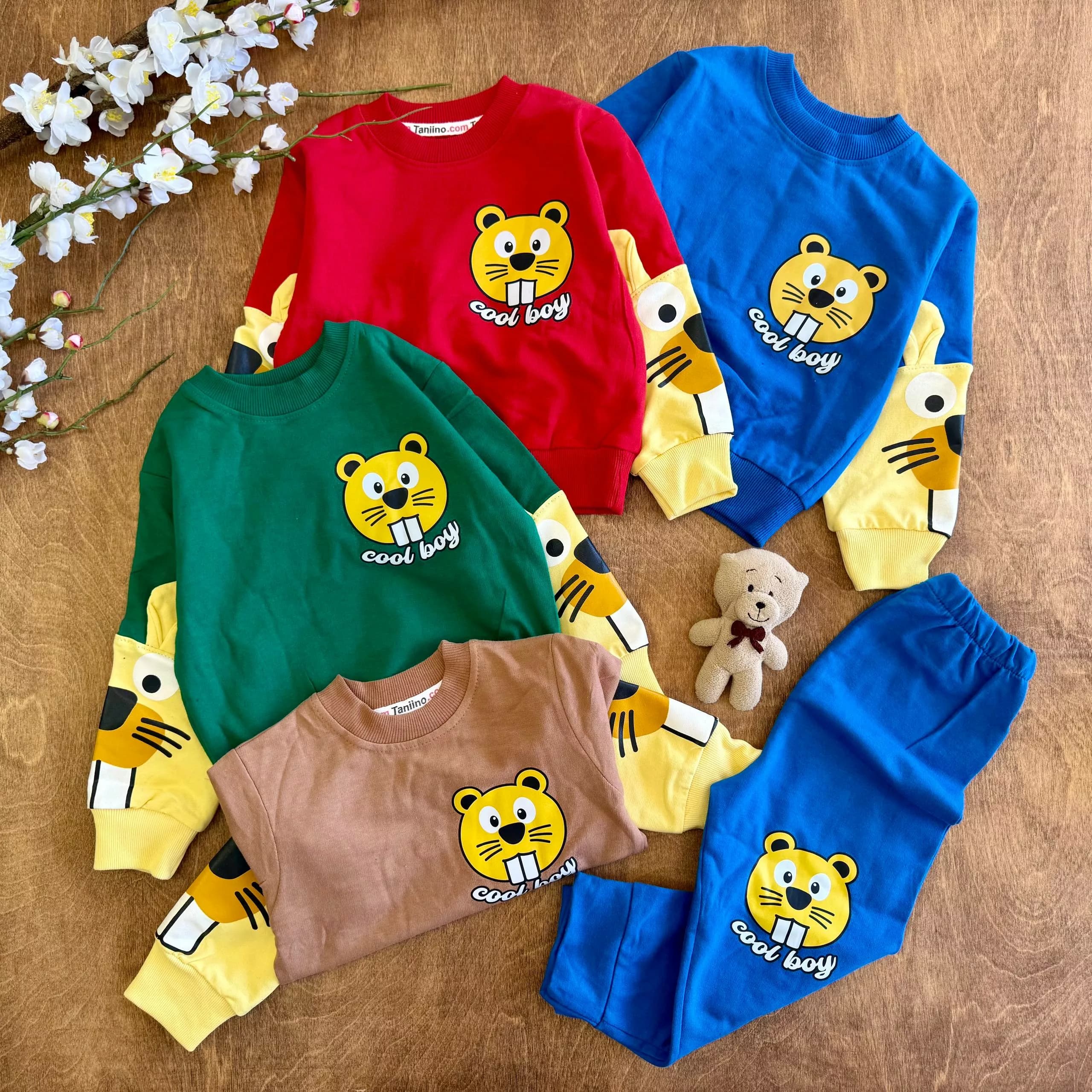 بلوز شلوار سگ آبی cool boy سایز 35 تا 45 کد 6915