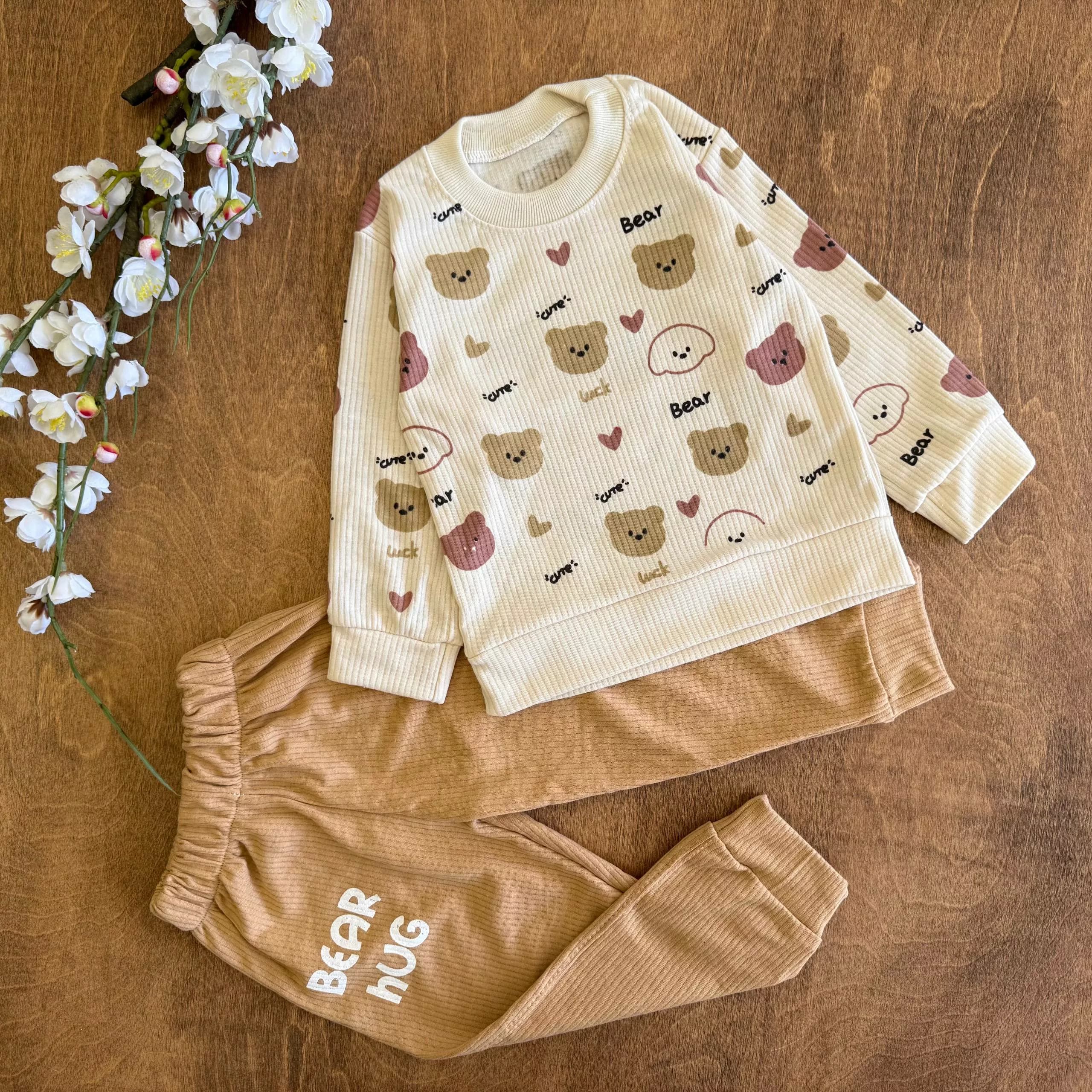 بلوز شلوار کبریتی کله خرسها cute سایز 35،40 کد 6913 — تصویر ۲